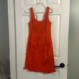 J Crew “suiting” orange dress